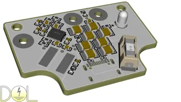 Jako Neon USB-C 5V Power Module PCB Top isometric view